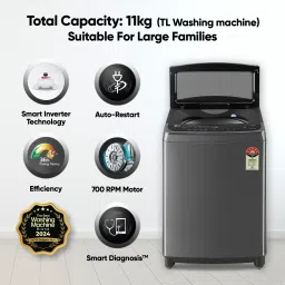 lg 11 kg with Wi-Fi Enabled Fully Automatic Top Load Black image 2
