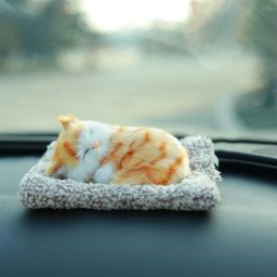 bogenlite Sleeping Cat Plush Toy with Press Simulation Sound- 25 cm image 3
