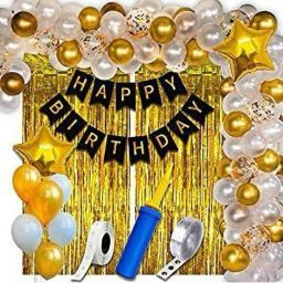 Happy Birthday Decoration kit Combo - 61 Pcs-image-48