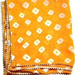 Georgette Printed Yellow Women Dupatta-image-79