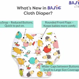 superbottoms BASIC Reusable Cloth Diaper for babies 0-3Y with dry feel pad/insert - Assorted image 2