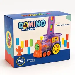 influtak Domino Electric Train Set Toy For Kids With 60 Colorful Domino Blocks-picture-12