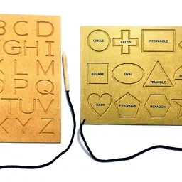 ENGLISH ALPHABET WRITING PRACTICE BOARD & GEOMETRY 12 SHAPED WRITING PRACTICE BOARD WITH DUMMY PENCIL-43