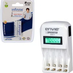 Envie Speedster ECR-11 + 2xAAA 800 Ni-MH rechargeableCamera Battery Charger-image-9