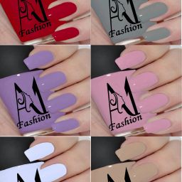 HD Shine Nail Lacquer long-lasting stay Nail Polish Combo Set Burgundy, Gray, Iris Purple, Pink, Star White, Desert-image-36
