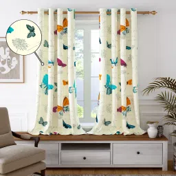 152 cm (5 ft) Cotton Room Darkening Window Curtain (Pack Of 2)-15