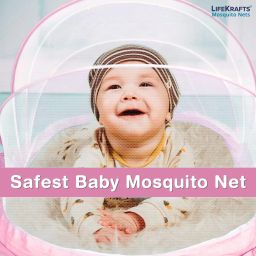 lifekrafts Nylon Kids Washable Foldable Baby Mosquito Net, Bottomless Net for Infants, for Safe & Easy Use | Mosquito Net image 5