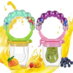 Silicone Food Nibbler with Extra 2 Different Size Mesh Nipple Soother-1