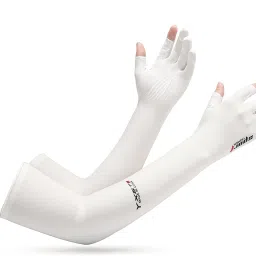 Riding Sun Protect Ice Silk Arm Sleeves Open Finger Tips Men, Women Compression-picture-25