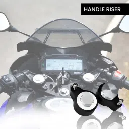 moto genius Adjustable Handle Riser for R15 V3 | Enhances Comfort & Control | Height Clamp Handlebar Riser Kit image 4