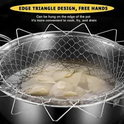 parvluxe 2-in-1 Chef Basket | Multipurpose Folding Frying & Steaming Basket Collapsible Deep Frying Basket image 5