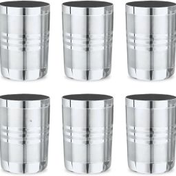 (Pack of 6) Handcrafted Steel Glasses for Home, Office, Travel | Multipurpose, Reusable Glass Set Water/Juice Glass-image-28