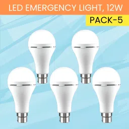 12W Rechargeable Inverter LED Bulb with Upto 4H.Power Cut Lighting Pack of_5B143 4 hrs Bulb Emergency Light-7