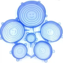 Stretchable/Reusable Flexible Silicone Lid fits All Containers Bowl Food Cover 2.6 inch Lid Set, Pack of 6-image-79