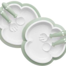 Baby Feeding Bowl with Lid Spoon Plate & Fork Set for Weaning Elevate Mealtime - BPA Free Mealtime Essentials, 100% food grade for Baby, Non Toxic Feeding Blue-image-30