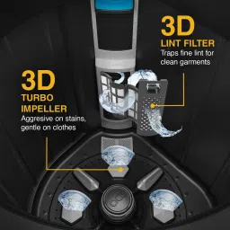 whirlpool 11 kg 5 Star with Auto Restart, End of Cycle Buzzer and Faster Drying Semi Automatic Top Load Black, Grey image 4