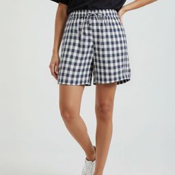glitchez Women Gingham Checked Mid-Rise Loose Fit Shorts-picture-45