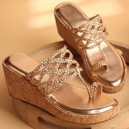 Anouk Ethnic Embellished Wedge Heel Sandals-14