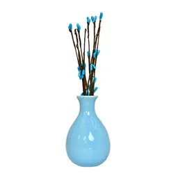 Cortina Blue Ceramic Flower Vase-image-8