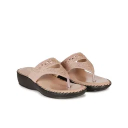 BIG BIRD Women Embellished PU Comfort Sandals-image-57