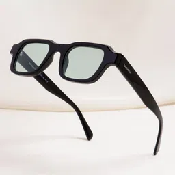 SUNGLASSIC Unisex Walter Black Green Square Sunglasses Walter-Black-Green-image-46