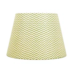 Lampenschirm India Green & Beige Block Printed Cotton Lampshade-4