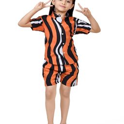 BAESD Girls Printed Pure Cotton Shirt With Shorts-image-63
