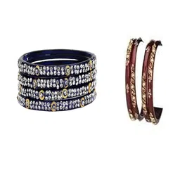 SOMIL Set of 20 Blue Alloy Bangles-image-36