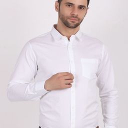 ASHTOM Men Standard Fit Spread Collar Solid Cotton Formal Shirt-image-31