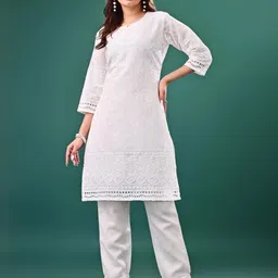 ZAZADIYA ENTERPRISE Women White Kurtis-picture-28