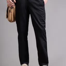 British Club Men Smart Slim Fit Low-Rise Chinos Trousers-picture-34