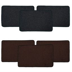 Kuber Industries Grey & Brown 6 Pieces Anti Skid Door Mat-7