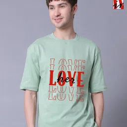 Lazy Lush Unisex Pack of 2 Typography Printed Pure Cotton Oversized T-shirts-picture-25