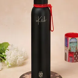 inKitch Black Single Stainless Steel Solid Smart Vacuum Water Bottle-image-83