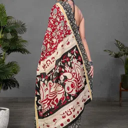 KALINI Ajrak Block Print Saree image 2