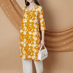 Melange by Lifestyle Women Floral Printed Straight Kurta-picture-30