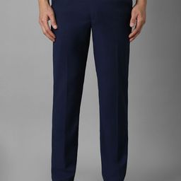 Louis Philippe Men Checked Slim Fit Trousers-picture-30