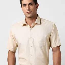 Van Heusen Men Spread Collar Textured Cotton Formal Shirt-picture-39