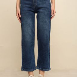 zayla Women Comfort Wide Leg High-Rise Light Fade Stretchable Jeans-image-58