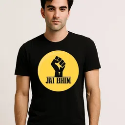 Be Crazy Men Printed Raw Edge T-shirt-28