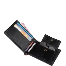 TEMIER Men Typography Printed Canvas Two Fold Wallet image 4