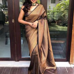 BerMondsey Woven Design Zari Banarasi Saree-image-100