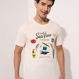 7 Alt by Pantaloons Men Sports Applique Slim Fit T-shirt-image-59