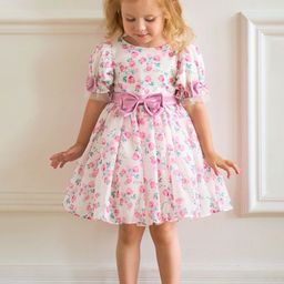 LULU & SKY Floral Print Puff Sleeve Fit & Flare Dress-picture-17