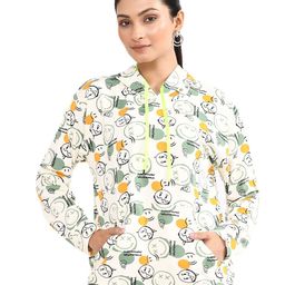 RAPL Women Printed Hooded Pullover Cotton Sweatshirt-image-90