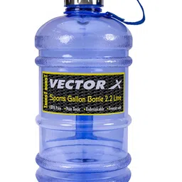 VECTOR X Blue & Silver-Toned Single Plastic Solid Water Bottle-image-5