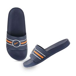 WELCOME Kids Striped Lightweight & Comfortable Slider Flip Flops-34