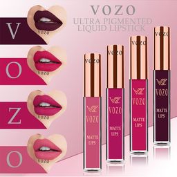 VOZO Set Of 4 Stay-All-Day Matte Liquid Lipstick-4ml Each-102-105-106-203-23
