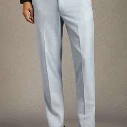 Louis Philippe Men Textured Slim Fit Formal Trousers-picture-3