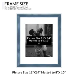 Art Street Blue & White Wood Wall Photo Frames (Pack of 4) image 2